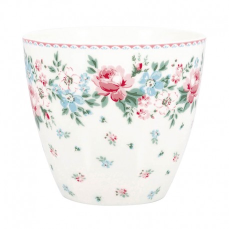 Porcelán latte bögre Clara white