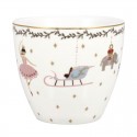 Porcelán latte bögre Royal christmas white