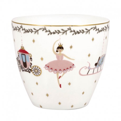 Porcelán latte bögre Royal christmas white